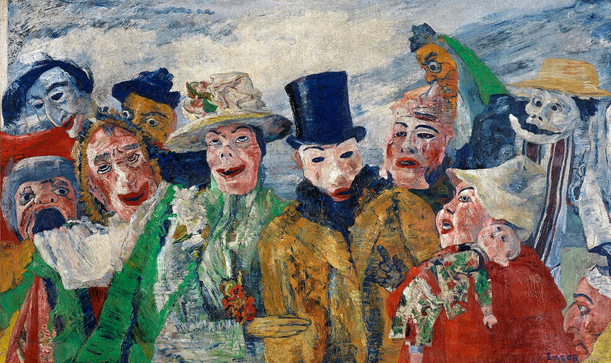 L'Intrigue - tableau par James Ensor